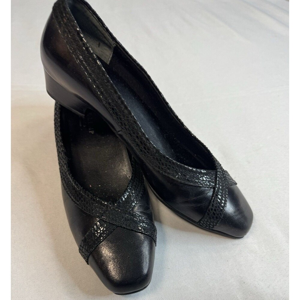 Mark Lemp Classics Tracy Black Kid Size 6.5 Narrow Women's Pump heels shoes